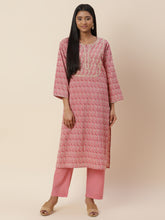Printed Cotton Kurta With Pants